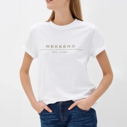 Women's Weekend Print Cotton T-shirts