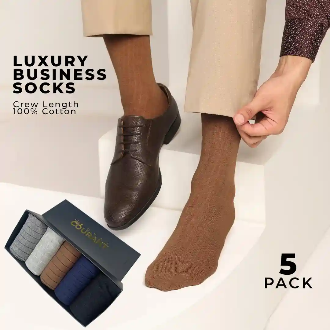Gentleman Luxury Corporate Cotton Socks - Pack of 5 - Royal Courant